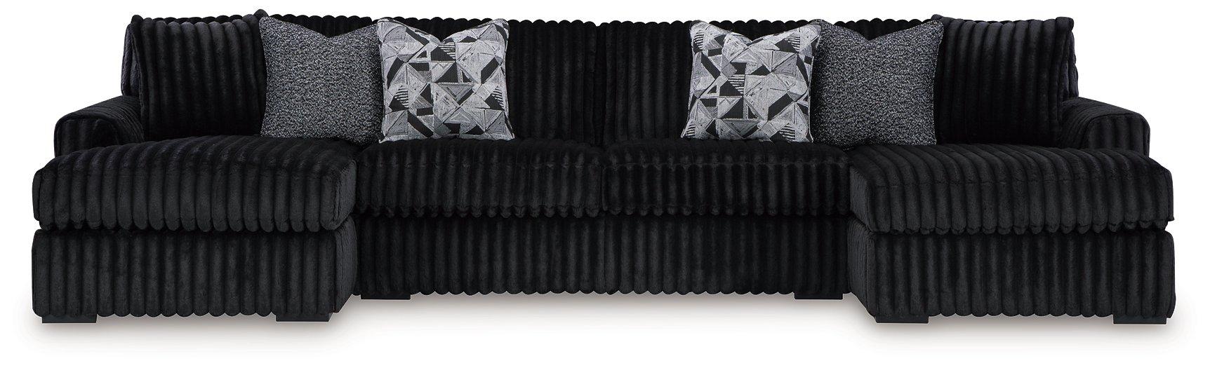 Midnight-Madness Sectional with Chaise Discounted - Jax Mattress (Jacksonville, FL)