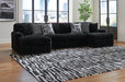 Midnight-Madness Sectional with Chaise Discounted - Jax Mattress (Jacksonville, FL)