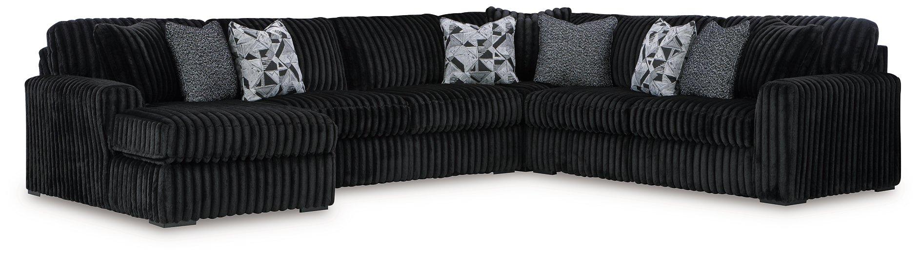 Midnight-Madness Sectional with Chaise Discounted - Jax Mattress (Jacksonville, FL)