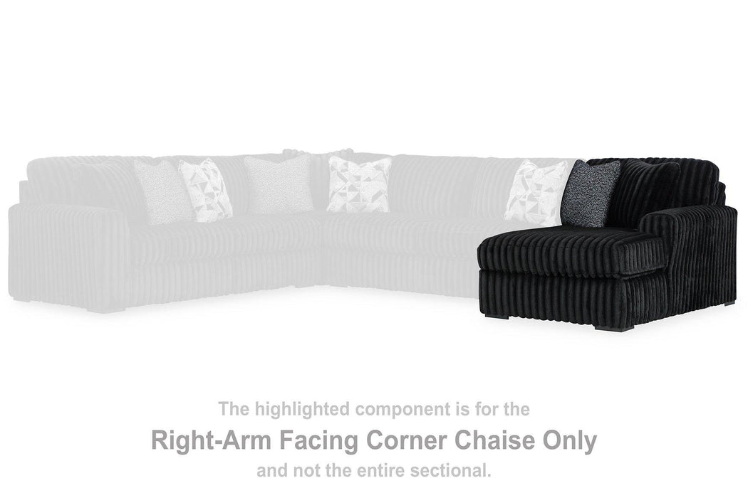 Midnight-Madness Sectional with Chaise Discounted - Jax Mattress (Jacksonville, FL)