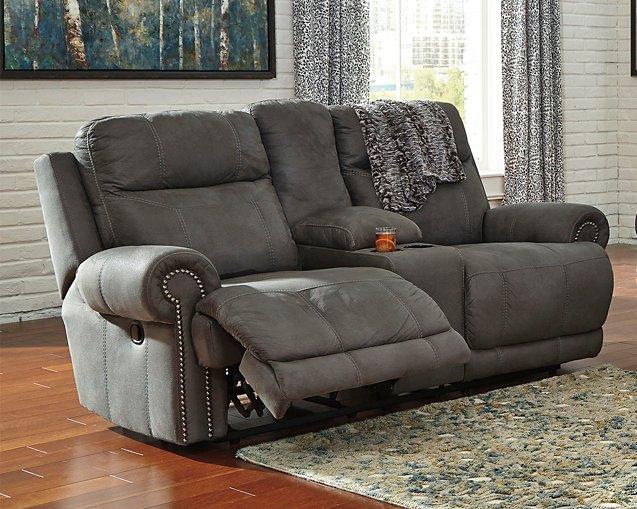 Austere Reclining Loveseat with Console - Jax Mattress (Jacksonville, FL)