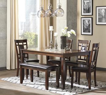 Bennox Dining Table and Chairs with Bench (Set of 6) - Jax Mattress (Jacksonville, FL)