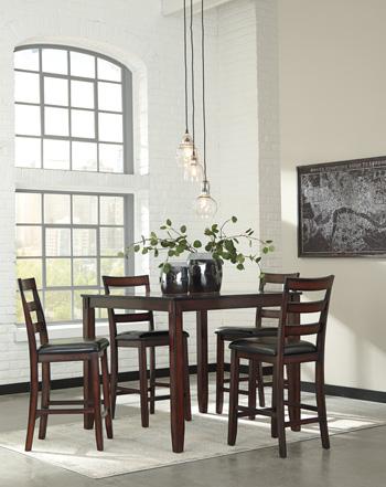 Coviar Counter Height Dining Table and Bar Stools (Set of 5) - Jax Mattress (Jacksonville, FL)