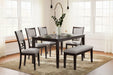 Langwest Dining Table and 4 Chairs and Bench (Set of 6) - Jax Mattress (Jacksonville, FL)