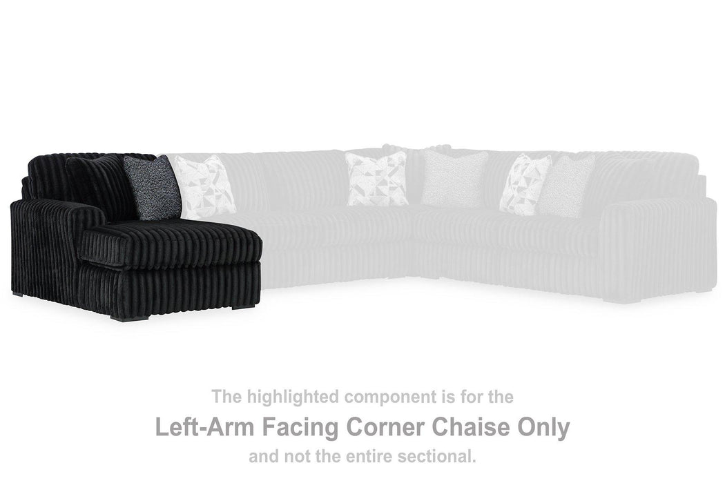 Midnight-Madness Sectional with Chaise Discounted - Jax Mattress (Jacksonville, FL)