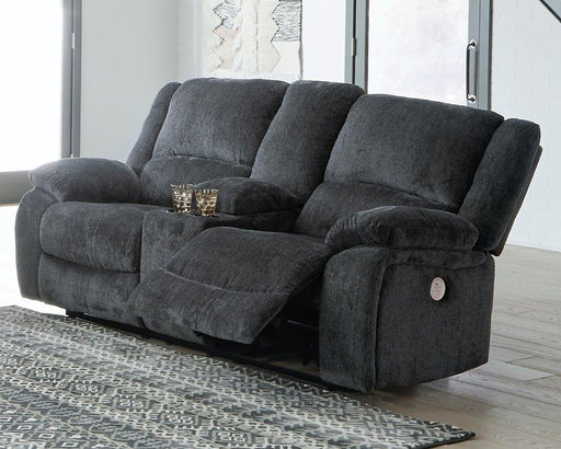 Draycoll Power Reclining Loveseat with Console - Jax Mattress (Jacksonville, FL)