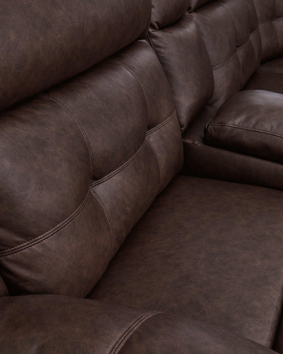 Punch Up Power Reclining Sectional Loveseat with Console