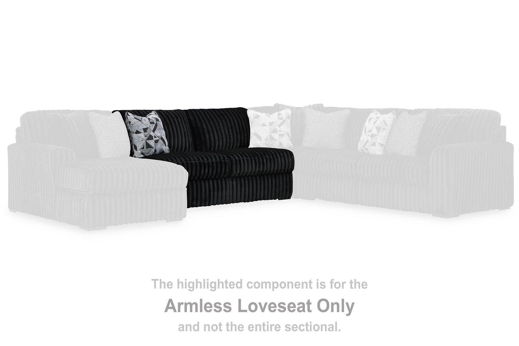 Midnight-Madness Sectional with Chaise Discounted - Jax Mattress (Jacksonville, FL)