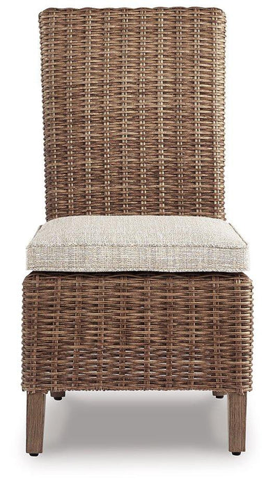Beachcroft Outdoor Side Chair with Cushion (Set of 2) - Jax Mattress (Jacksonville, FL)