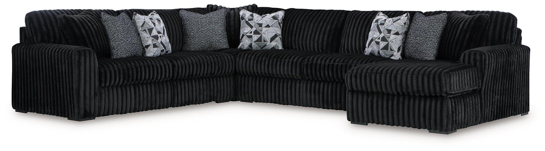 Midnight-Madness Sectional with Chaise Discounted - Jax Mattress (Jacksonville, FL)