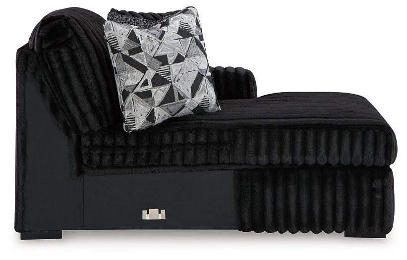 Midnight-Madness Sectional with Chaise Discounted - Jax Mattress (Jacksonville, FL)