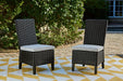 Beachcroft Outdoor Side Chair with Cushion (Set of 2) - Jax Mattress (Jacksonville, FL)
