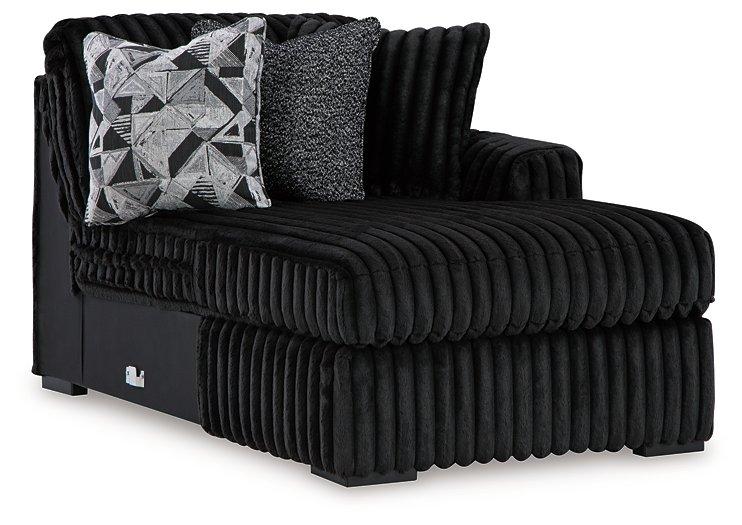 Midnight-Madness Sectional with Chaise Discounted - Jax Mattress (Jacksonville, FL)