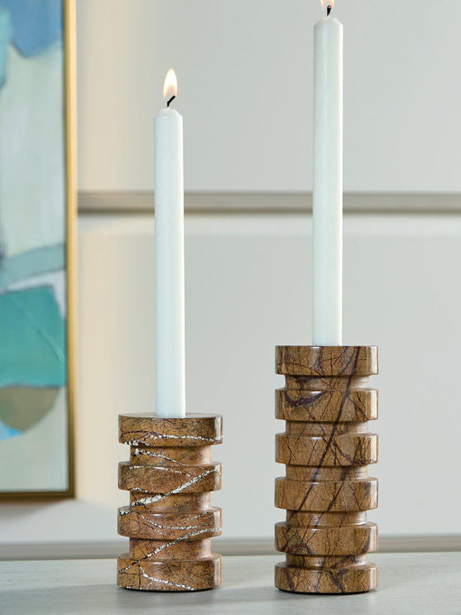 Emsleyfield Candle Holder Set (Set of 2) - Jax Mattress (Jacksonville, FL)