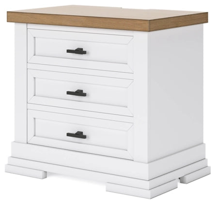 Ashbryn 3 drawer nightstand - Jax Mattress (Jacksonville, FL)