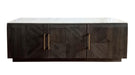 Dennis 3-door Marble Top Dining Sideboard Server White and Tobacco Grey - Jax Mattress (Jacksonville, FL)