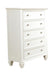 Sandy Beach 5-drawer Rectangular Chest Cream White - Jax Mattress (Jacksonville, FL)