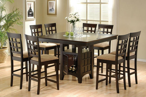 Gabriel Square Counter Height Dining Table Cappuccino - Jax Mattress (Jacksonville, FL)