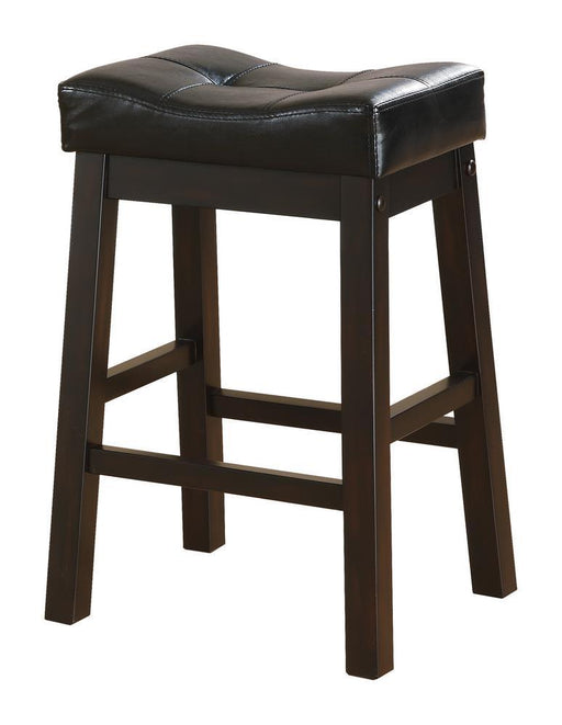 Donald Upholstered Counter Height Stools Black and Cappuccino (Set of 2) - Jax Mattress (Jacksonville, FL)