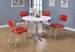 Retro Open Back Side Chairs Red and Chrome (Set of 2) - Jax Mattress (Jacksonville, FL)