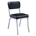 Retro Open Back Side Chairs Black and Chrome (Set of 2) - Jax Mattress (Jacksonville, FL)