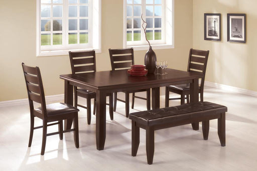 Dalila Tufted Upholstered Dining Bench Cappuccino and Black - Jax Mattress (Jacksonville, FL)