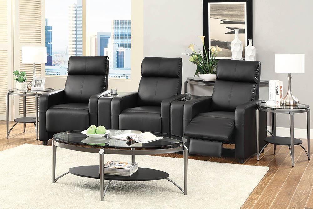 Toohey Home Theater Black Console - Jax Mattress (Jacksonville, FL)