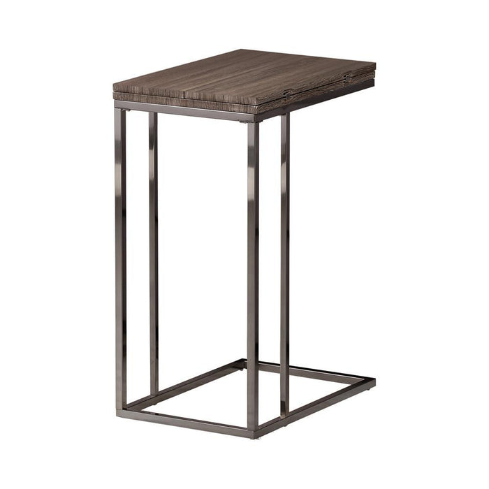 Pedro Expandable Top Accent Table Weathered Grey and Black - Jax Mattress (Jacksonville, FL)