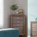 Kauffman 5-drawer Chest Washed Taupe - Jax Mattress (Jacksonville, FL)