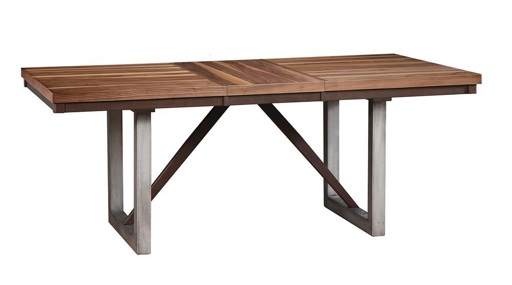 Spring Creek Dining Table with Extension Leaf Natural Walnut - Jax Mattress (Jacksonville, FL)