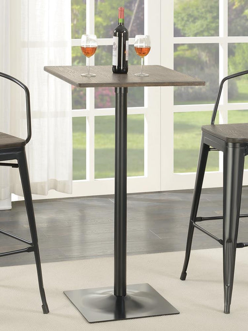 Cavalier Square Bar Table Dark Elm and Matte Black - Jax Mattress (Jacksonville, FL)