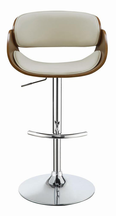 Dana Adjustable Bar Stool Ecru and Chrome - Jax Mattress (Jacksonville, FL)