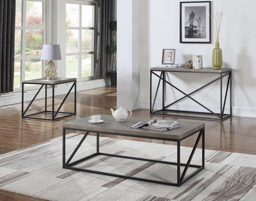 Birdie Rectangular Sofa Table Sonoma Grey - Jax Mattress (Jacksonville, FL)