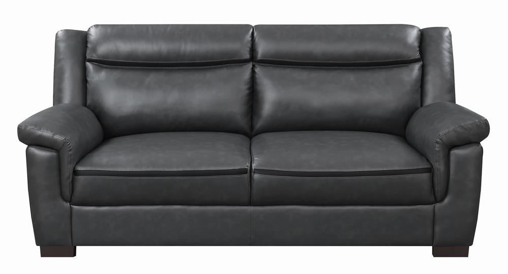 Arabella Pillow Top Upholstered Sofa Grey - Jax Mattress (Jacksonville, FL)