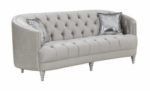 Avonlea Sloped Arm Tufted Sofa Grey - Jax Mattress (Jacksonville, FL)