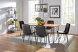Sherman Rectangular Dining Table Natural Acacia and Matte Black - Jax Mattress (Jacksonville, FL)