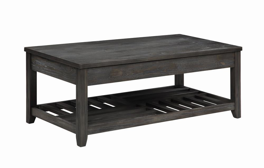 Cliffview Lift Top Coffee Table with Storage Cavities Grey - Jax Mattress (Jacksonville, FL)