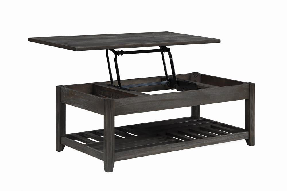 Cliffview Lift Top Coffee Table with Storage Cavities Grey - Jax Mattress (Jacksonville, FL)