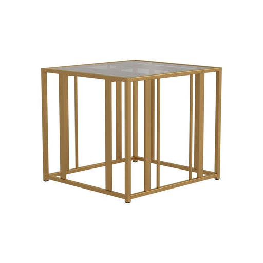 Adri Metal Frame End Table Matte Brass - Jax Mattress (Jacksonville, FL)