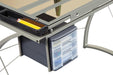 Melo 3-Drawer Drafting Desk Champagne - Jax Mattress (Jacksonville, FL)