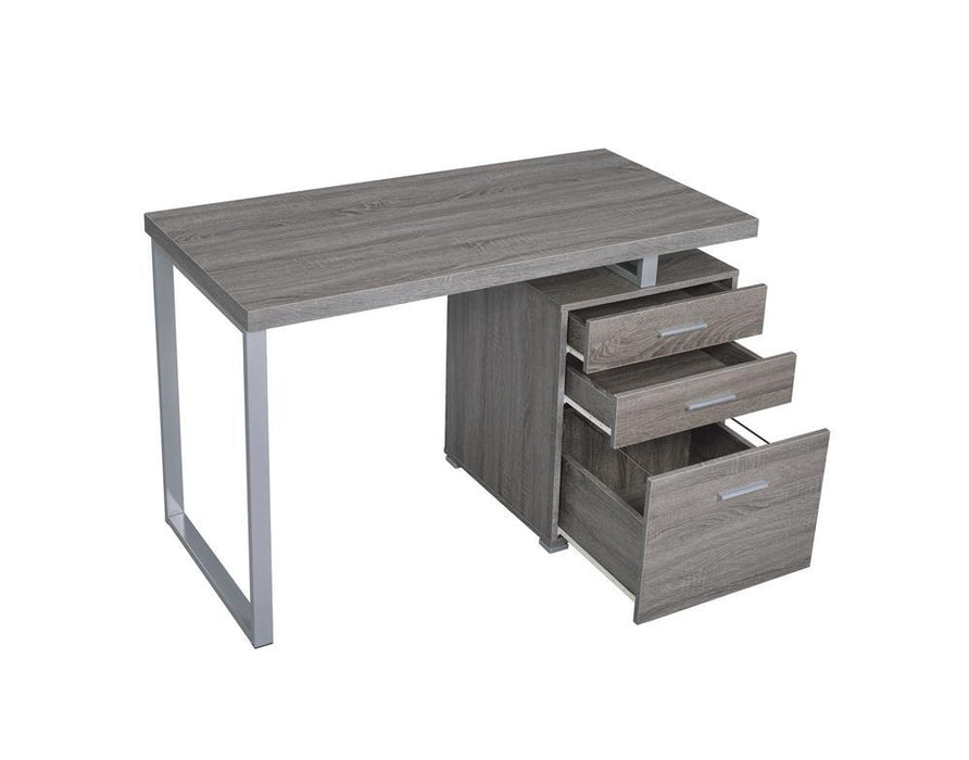 Brennan 3-drawer Office Desk Weathered Grey - Jax Mattress (Jacksonville, FL)