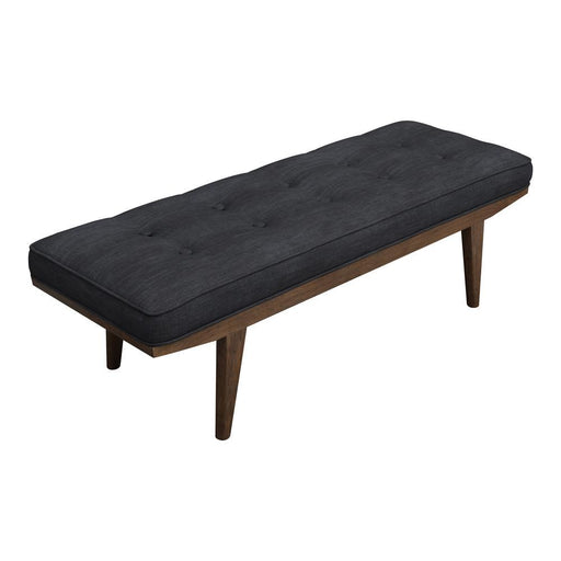 Wilson Upholstered Tufted Bench Taupe and Natural - Jax Mattress (Jacksonville, FL)