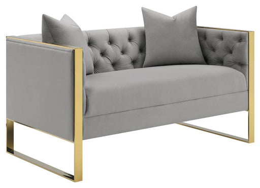 Eastbrook Tufted Back Loveseat Grey - Jax Mattress (Jacksonville, FL)