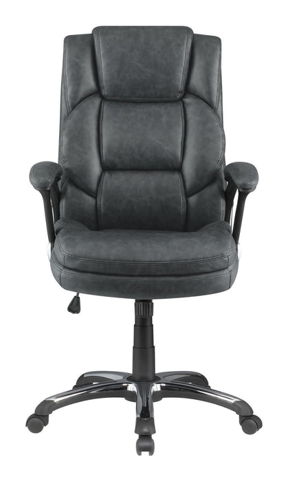 Nerris Adjustable Height Office Chair with Padded Arm Grey and Black - Jax Mattress (Jacksonville, FL)