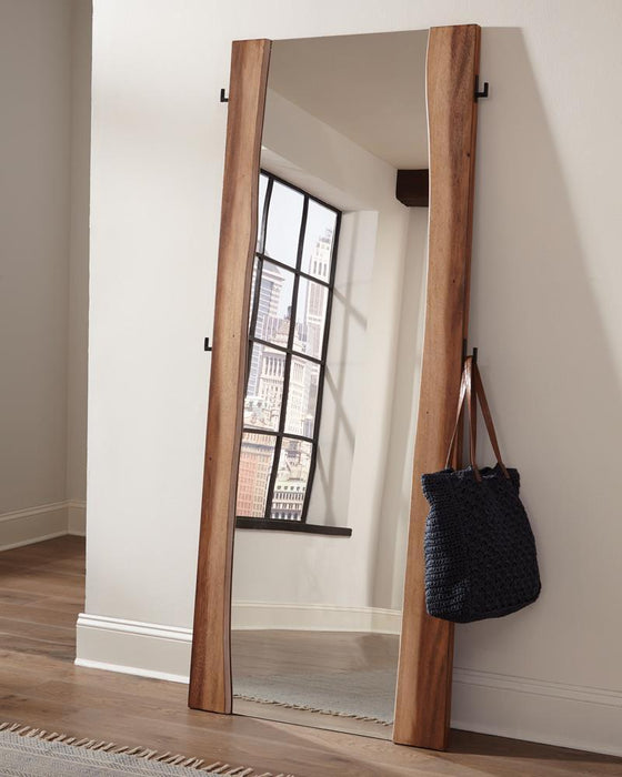 Winslow Standing Mirror Smokey Walnut and Coffee Bean - Jax Mattress (Jacksonville, FL)