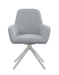 Abby Flare Arm Side Chair Light Grey and Chrome - Jax Mattress (Jacksonville, FL)