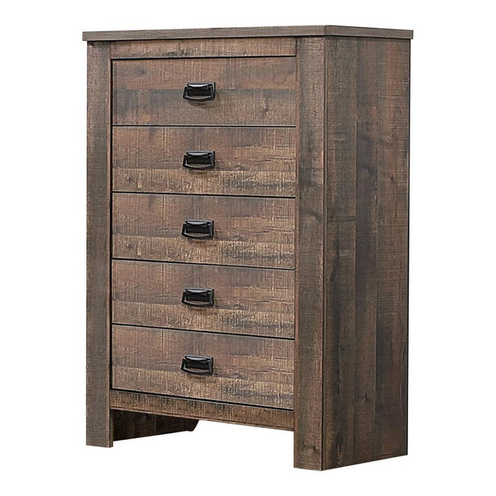 Frederick 5-drawer Chest Weathered Oak - Jax Mattress (Jacksonville, FL)