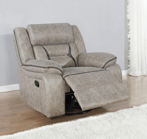 Greer Upholstered Tufted Back Glider Recliner - Jax Mattress (Jacksonville, FL)