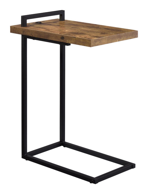 Maxwell C-shaped Accent Table with USB Charging Port - Jax Mattress (Jacksonville, FL)