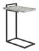 Maxwell C-shaped Accent Table Cement and Gunmetal - Jax Mattress (Jacksonville, FL)